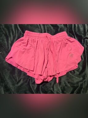Women's Pink Athletic Layered Shorts